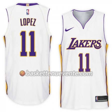Maillot Basket Los Angeles Lakers Brook Lopez 11 Nike 2017-18 Blanc Swingman - Homme